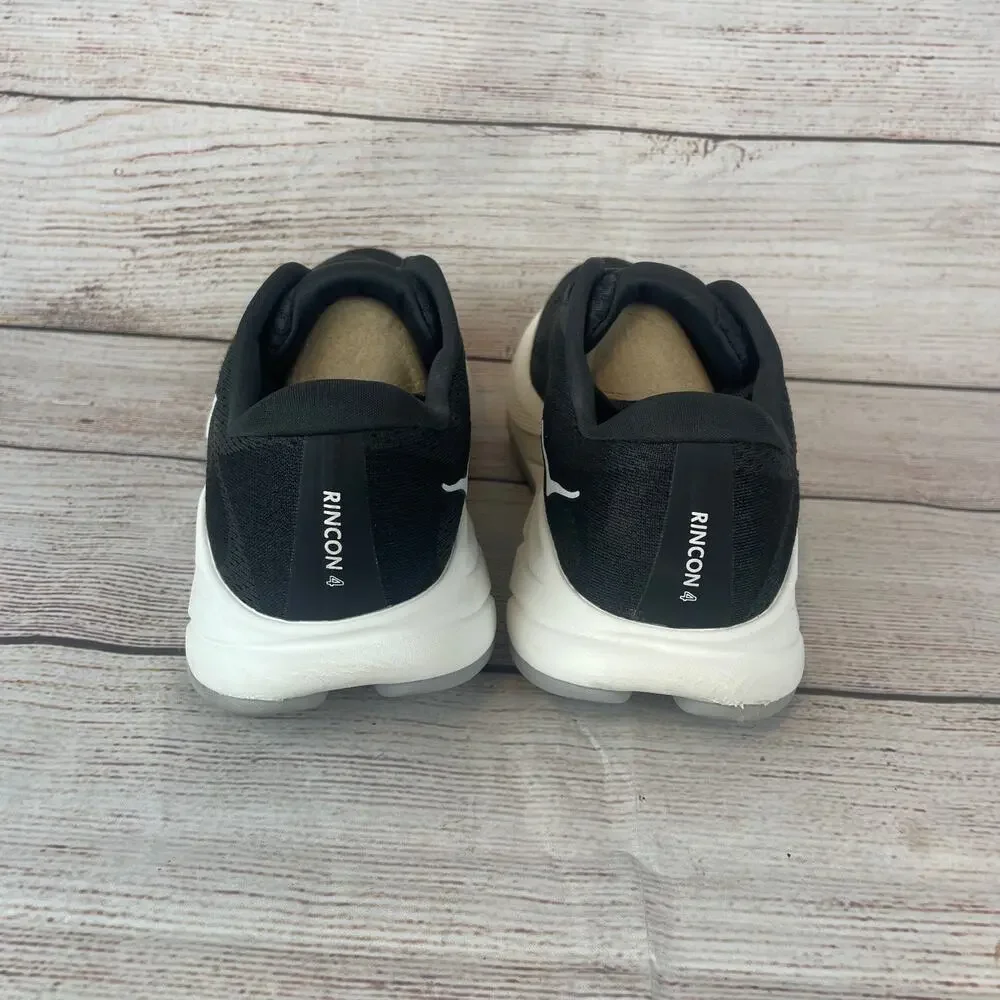 Hoka One Rincon 4 Womens Sz 9.5B Running Shoes Black White